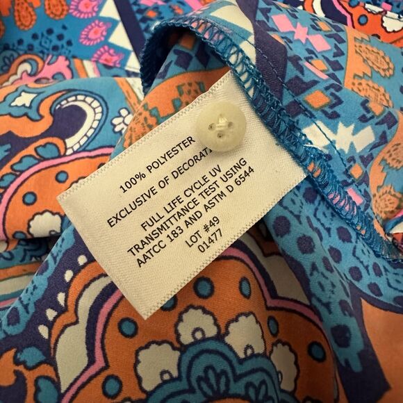 Coolibar Oceanside Tunic Dress Multi Geometric UPF 50+ Swim Coverup - Picture 9 of 11